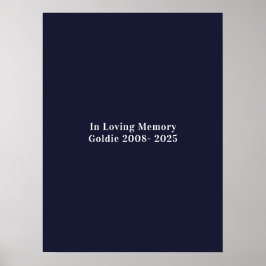 Memorial Custom Dog 12 Foto Poster