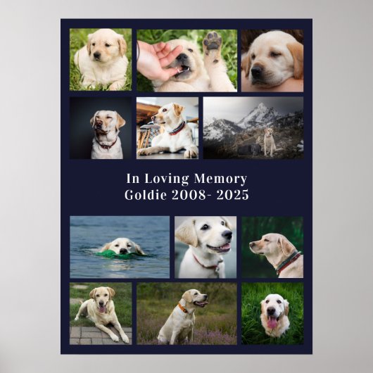 Memorial Custom Dog 12 Foto Poster (Vorne)