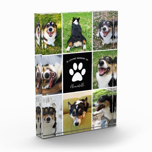 Memorial Custom Dog Collage Fotoblock (Links)
