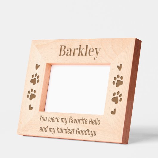 Memorial Custom Favorite Hallo Hardest Goodbye Geätzte Rahmen (Links)