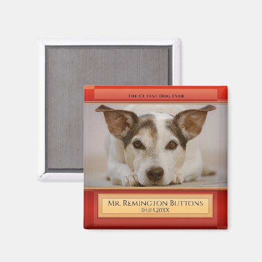 Memorial Custom Foto Magnet für Hunde oder Cat Kee (Vorderseite/Rückseite)