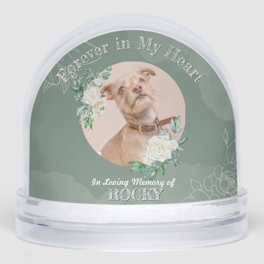 Memorial Custom Greenery Snow Globes Schneekugeln (Vorderseite)