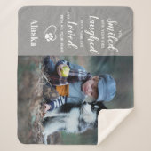 Memorial Custom Grey Leather Dog Foto Sherpadecke (Vorderseite)