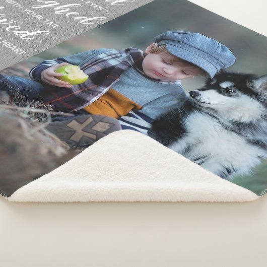 Memorial Custom Grey Leather Dog Foto Sherpadecke (3/4)