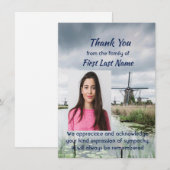 Memorial Custom Holland Netherlands Thank you Dankeskarte (Vorne/Hinten)