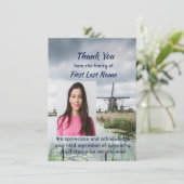 Memorial Custom Holland Netherlands Thank you Dankeskarte (Stehend Vorderseite)