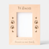 Memorial Custom Paw Prints Holz Bild Geätzte Rahmen (Vorderseite)