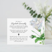 Memorial Dankeschön | Beerdigungsgedächtnis beibeh Dankeskarte (Stehend Vorderseite)