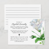 Memorial Dankeschön | Beerdigungsgedächtnis beibeh Dankeskarte (Vorne/Hinten)