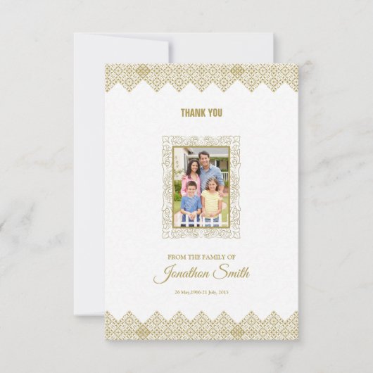 Memorial Dankeschön Fotokarte Dankeskarte (Vorderseite)