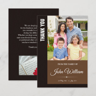 Memorial Dankeschön Fotokarte Einladung