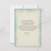 Memorial Dankeschön Fotokarte Einladung (Rückseite)