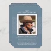 Memorial Dankeschön Royal Blue Foto Einladung (Vorne/Hinten)