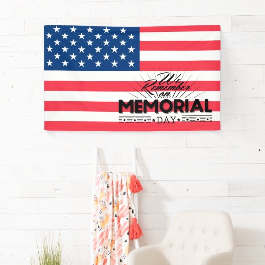 Memorial Day America Flag und Typografie Banner (Insitu)