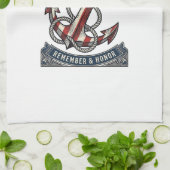 Memorial Day Anchor Remember Honor Vintage Shirt_1 Geschirrtuch (Gefaltet)