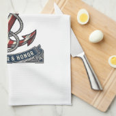 Memorial Day Anchor Remember Honor Vintage Shirt_1 Geschirrtuch (Viertel Falte)