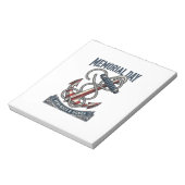 Memorial Day Anchor Remember Honor Vintage Shirt_1 Notizblock (Rotiert)