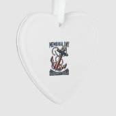 Memorial Day Anchor Remember Honor Vintage Shirt_1 Ornament (Vorderseite)