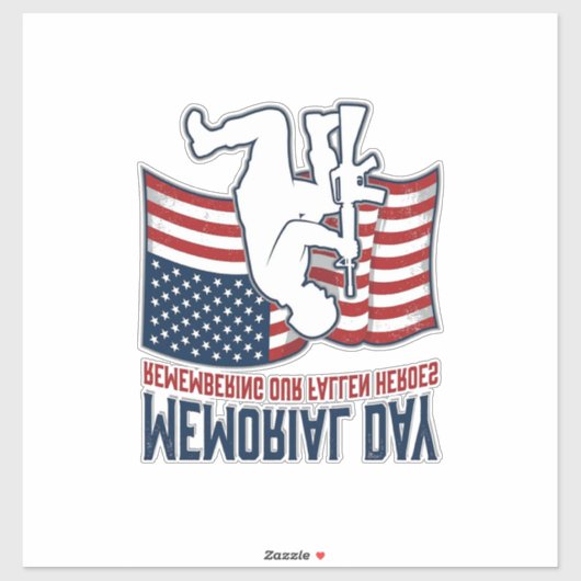 Memorial Day Fallen Heroes Patriotic Soldier Shirt Aufkleber (Blatt)
