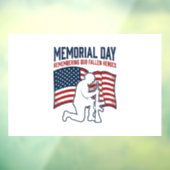Memorial Day Fallen Heroes Patriotic Soldier Shirt Fensteraufkleber (Blatt 3)