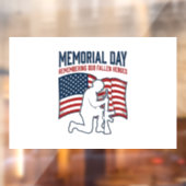 Memorial Day Fallen Heroes Patriotic Soldier Shirt Fensteraufkleber (Blatt 2)