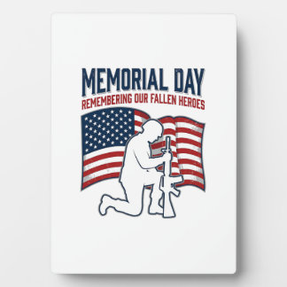 Memorial Day Fallen Heroes Patriotic Soldier Shirt Fotoplatte