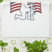 Memorial Day Fallen Heroes Patriotic Soldier Shirt Geschirrtuch (Gefaltet)