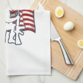 Memorial Day Fallen Heroes Patriotic Soldier Shirt Geschirrtuch (Viertel Falte)