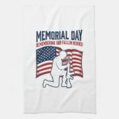 Memorial Day Fallen Heroes Patriotic Soldier Shirt Geschirrtuch (Vertikal)