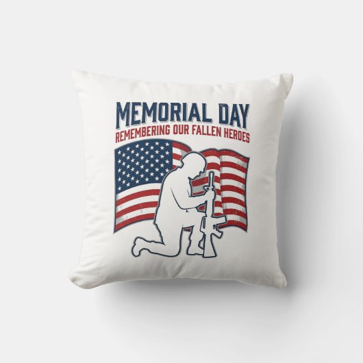 Memorial Day Fallen Heroes Patriotic Soldier Shirt Kissen (Vorderseite)