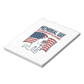 Memorial Day Fallen Heroes Patriotic Soldier Shirt Notizblock (Rotiert)