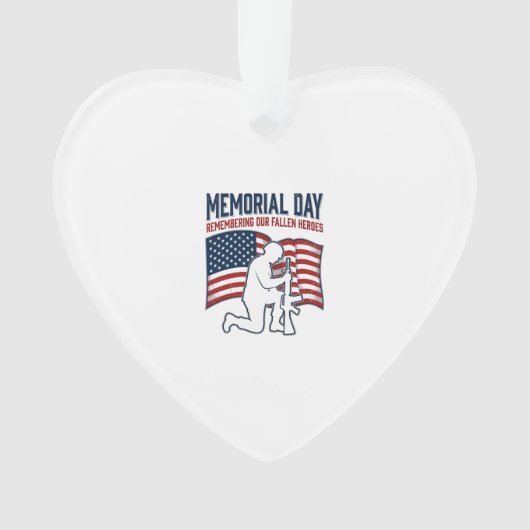 Memorial Day Fallen Heroes Patriotic Soldier Shirt Ornament (Vorderseite)