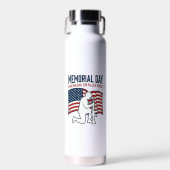 Memorial Day Fallen Heroes Patriotic Soldier Shirt Trinkflasche (Vorne)