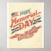 Memorial Day Happy Poster (Vorne)