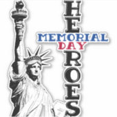 Memorial Day-Helden-Aufkleber Aufkleber (Vorderseite)