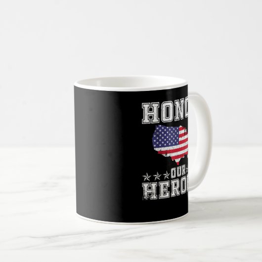 Memorial Day Honor our Heroes Military Veterans  Kaffeetasse (VorderseiteRechts)