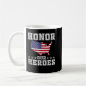 Memorial Day Honor our Heroes Military Veterans  Kaffeetasse (Links)