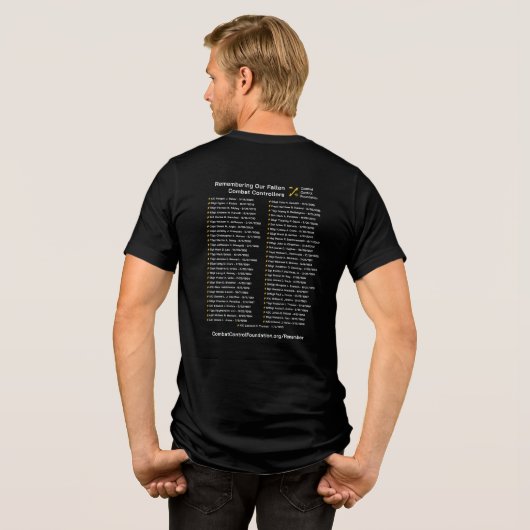 Memorial Day Honoring Fallen Combat Controllers Tri-Blend Shirt (Rückseite voll)