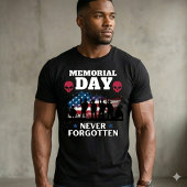 Memorial Day Never Forgotten, US Flag Military T-Shirt