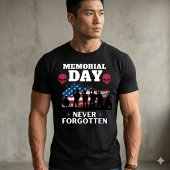 Memorial Day Never Forgotten, US Flag Military T-Shirt