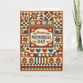 Memorial Day Patchwork Quilt  Karte (Vorderseite)
