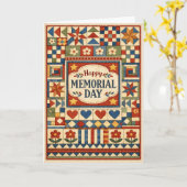 Memorial Day Patchwork Quilt  Karte (Gelbe Blume)