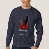 Memorial Day Patriotic US Flag Soldier Honor Sweatshirt (Vorderseite)