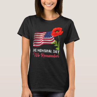 Memorial Day Red Poppy Patriotic Military Veteran T-Shirt