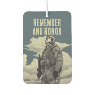 Memorial Day Soldier Clouds Remember and Honor Autolufterfrischer
