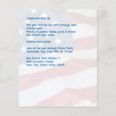 Memorial Day Star Flag Familie Picknick Einladung Flyer (Hinten)