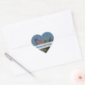 Memorial Day USA Flag Palm Tree Heart Sticker (Umschlag)