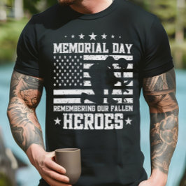 Memorial Day Vintag Design Veterans Day USA Flag T-Shirt