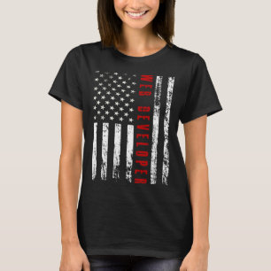 Memorial Day Web Developer usa Flag T-Shirt
