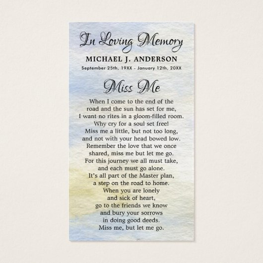 Memorial Deer Hunter Woodland (Rückseite)